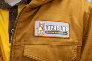 loyal lab logo on shirt
